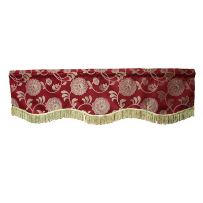 Violet Linen Legacy Damask 60" X 15" Window Valance