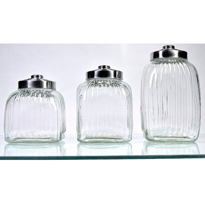 Global Amici Square Glass Canister (Set of 3)