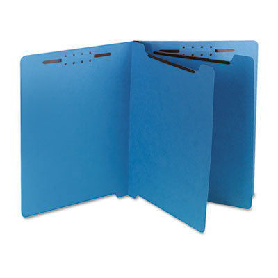 S J Paper Six-Section End Tab Classification Folders, Pressboard, Letter, 25/Box, Green