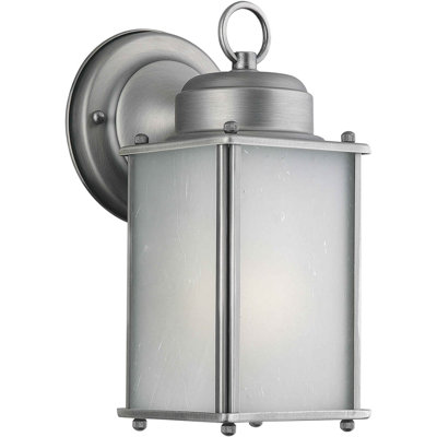 Forte Lighting 4.5" One Light Outdoor Wall Lantern with Frosted Glass