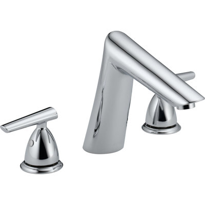 Delta Rhythm Double Handle Deck Mount Roman Tub Faucet