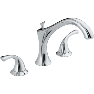 Delta Addison Double Handle Deck Mount Roman Tub Faucet