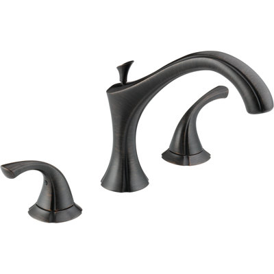 Delta Addison Double Handle Deck Mount Roman Tub Faucet