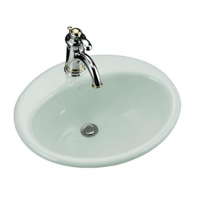 Kohler Bathroom Sink Faucets on Kohler Farmington Self Rimming Bathroom Sink   K 2905   Wayfair