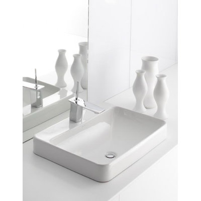 Kohler Bathroom Faucet on Kohler Vox Rectangular Vessel Bathroom Sink With Faucet Deck   K 2660