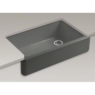 Kohler Whitehaven Self-Trimming 35.69" x 21.56" x 9.63" Under-Mount Single-Bowl Sink with Tall Apron