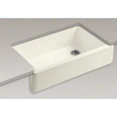 Kohler Whitehaven Self-Trimming 35.69" x 21.56" x 9.63" Under-Mount Single-Bowl Sink with Tall Apron
