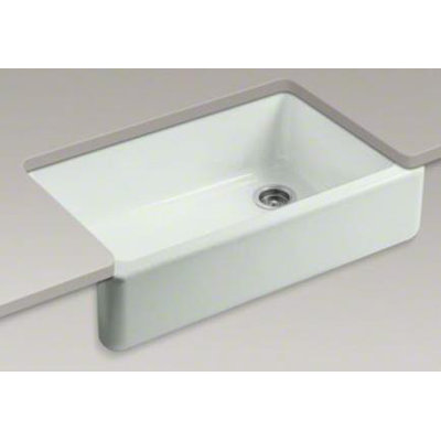 Kohler Whitehaven Self-Trimming 35.69" x 21.56" x 9.63" Under-Mount Single-Bowl Sink with Tall Apron