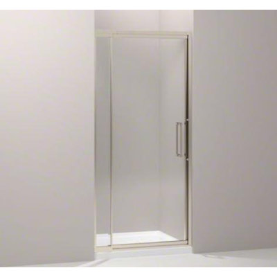 Kohler Lattis Semi-Frameless Pivot Shower Door with 0.375" Thick Crystal Clear Glass, 30" - 33" x 76"