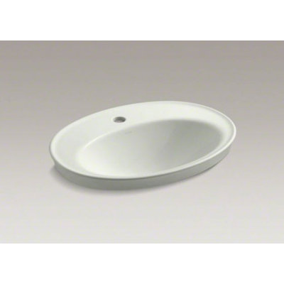 Kohler Serif Self Rimming Bathroom Sink with Single Hole Faucet Drilling