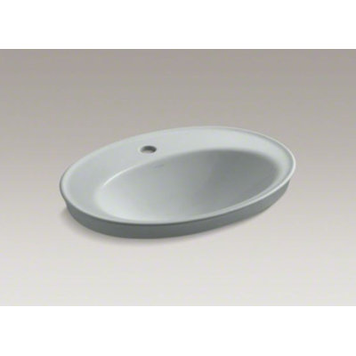 Kohler Serif Self Rimming Bathroom Sink with Single Hole Faucet Drilling