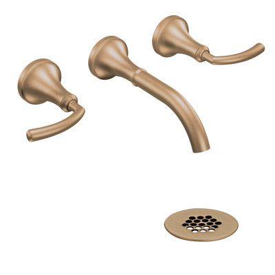 Moen Icon Wall Mounted Bathroom Faucet with Double Handles