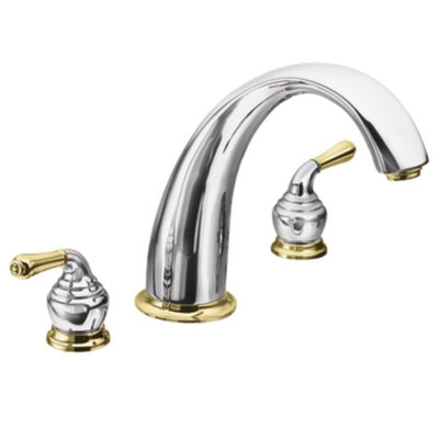 Moen Monticello Double Handle Deck Mount Roman Tub Faucet Lever Handle