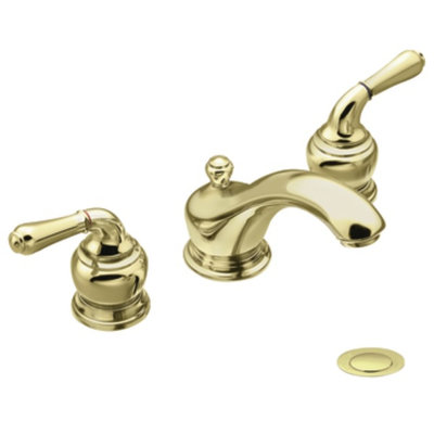 Moen Monticello Inspirations Widespread Bathroom Faucet with Double Lever Handles