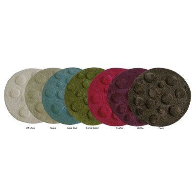 Jovi Home Bamboo Viscose Bubble Round Bath Mat in Fuchsia