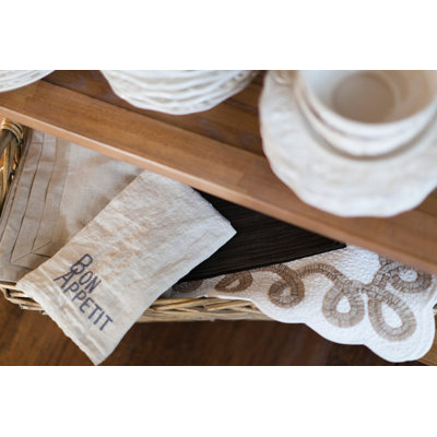 Pine Cone Hill Pleated Linen Placemats in Natural (Set of 4)
