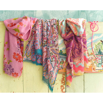 Pine Cone Hill Hot Rose Scarf