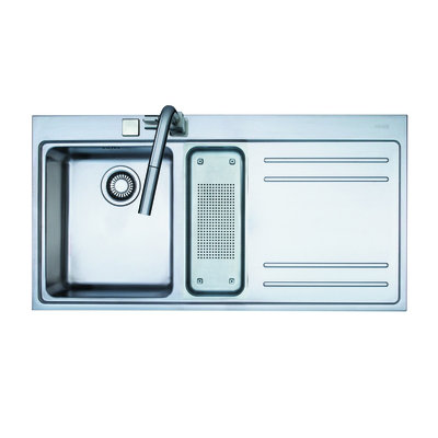 Franke Mythos 39" Stainless Steel Right Hand Double Bowl Kitchen Sink