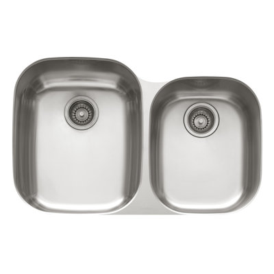 Franke Enhanced 31" Regatta Stainless Steel Double Bowl Kitchen Sink
