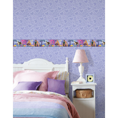 Room Mates Hearts Wallpaper in Purple
