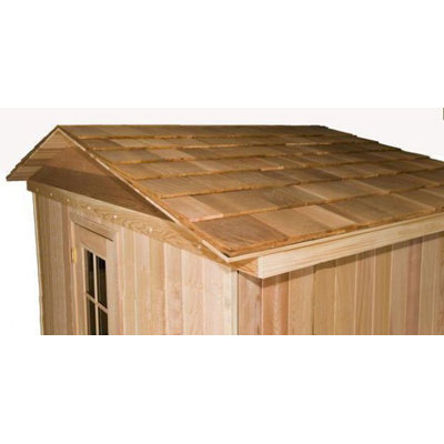 Baltic Leisure 6' x 8' x 7' Outdoor Prebuilt Sauna with Shake Roof