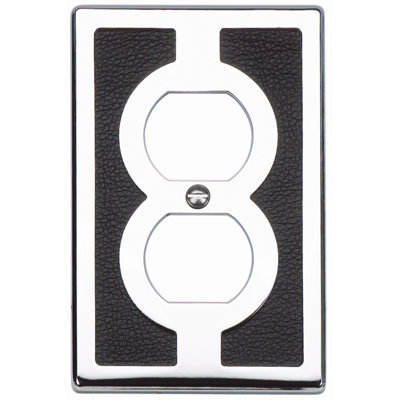 Atlas Homewares 4.9" Zanzibar Blk Outlet Plate