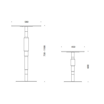 Minus Tio Cosmos Lamp Table in Lacquered Clear