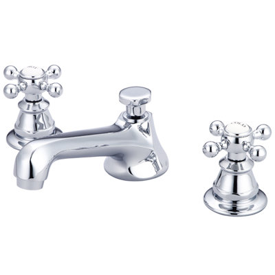 Water Creation London Widespread Bathroom Faucet with Double Cross Handles