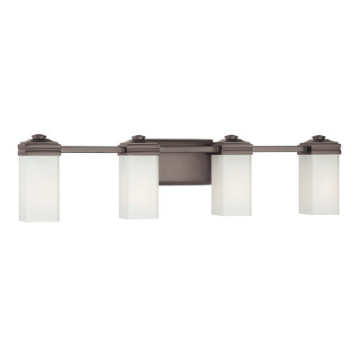 Metropolitan by Minka Four Light Bath Vanity in Dark Brushed Bronze