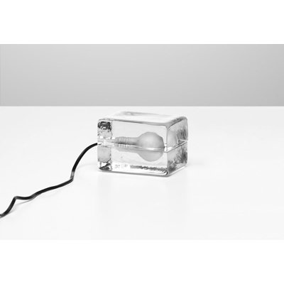 Design House Stockholm Mini Block Lamp in Clear Glass by Harri Koskinen