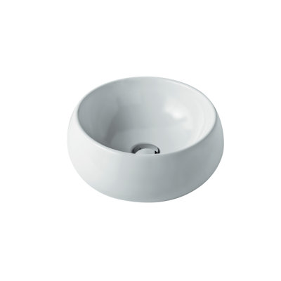 Bissonnet Tulip Porcelain Vessel Sink with Overflow in White