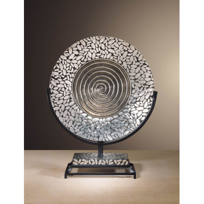 Minka Ambience Charger Plate in Silver and Black
