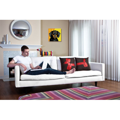 Naked Decor Doxie Silhouette Pillow