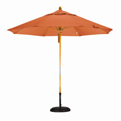 California Umbrella 9' Fiberglass Market Umbrella with Pulley