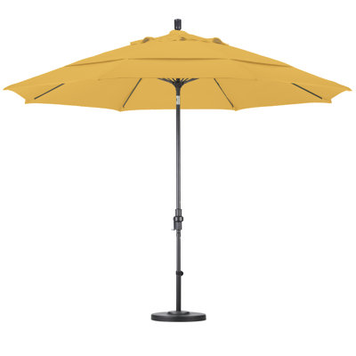 California Umbrella 11' Fiberglass Market Collar Tilt Umbrella