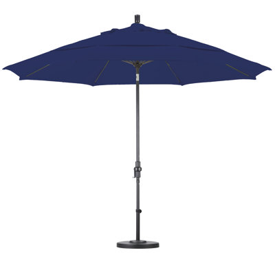 California Umbrella 11' Fiberglass Market Collar Tilt Umbrella