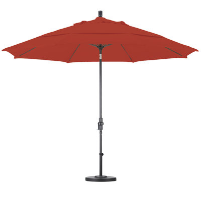 California Umbrella 11' Fiberglass Market Collar Tilt Umbrella