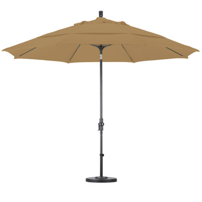 California Umbrella 11' Fiberglass Market Collar Tilt Umbrella