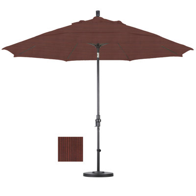 California Umbrella 11' Fiberglass Market Collar Tilt Umbrella