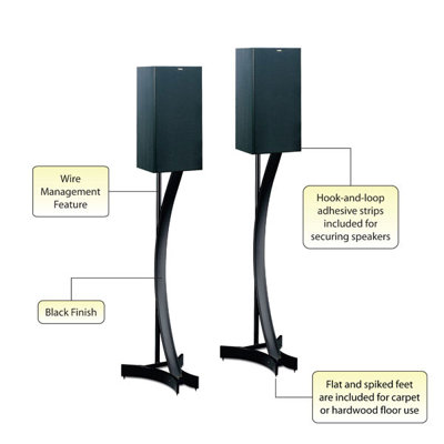Bello Heavy Duty 30" Fixed Height Speaker Stand (Set of 2)