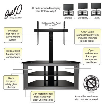 Bello Triple Play 55" TV Stand