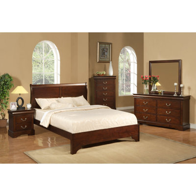 Alpine Furniture West Haven 5 Drawer Tall Boy Chest