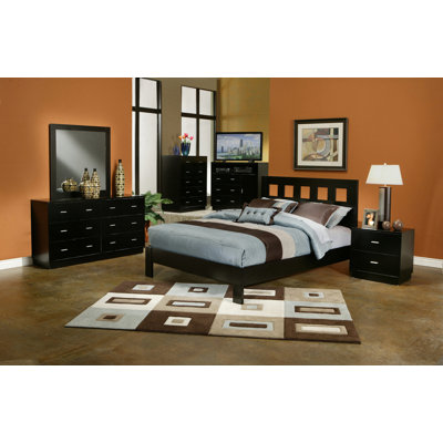 Alpine Furniture Manhattan 6 Drawer TV Media Chest