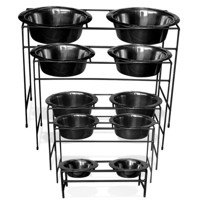 Platinum Pets Modern Diner Stand with Stainless Steel Pet Bowl (96 oz.)