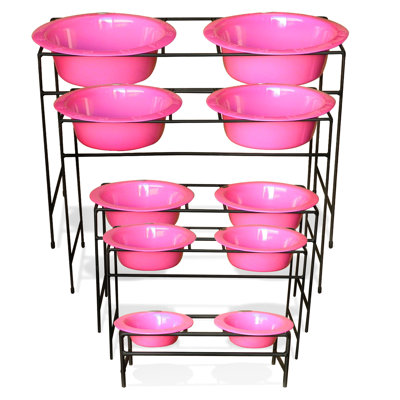 Platinum Pets Modern Diner Stand with Stainless Steel Pet Bowl (96 oz.)