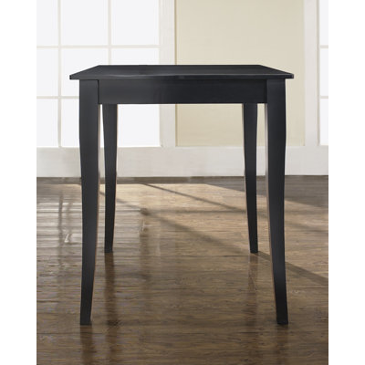 Crosley Cabriole Leg Pub Table in Black