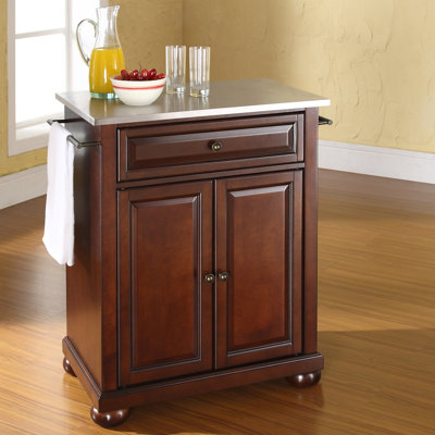 Crosley Alexandria Kitchen Island with Stainless Steel Top