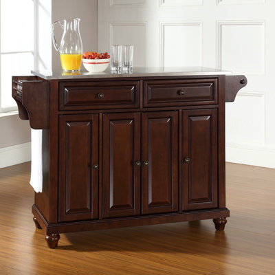 Crosley Cambridge Kitchen Island with Stainless Steel Top