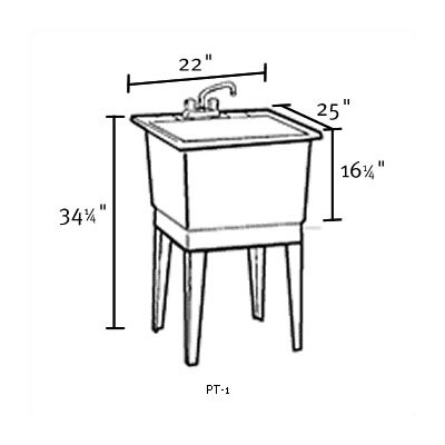 Swanstone Polypropylene Single Bowl Laundry Sink