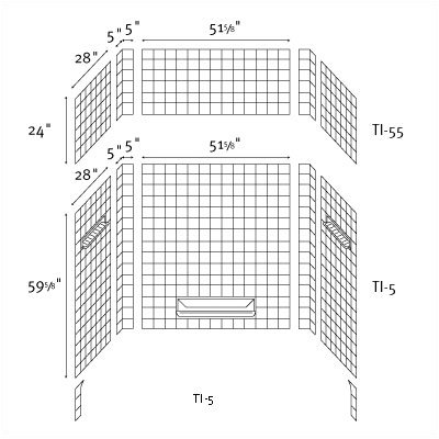 Swanstone Tub Wall Extension Kit